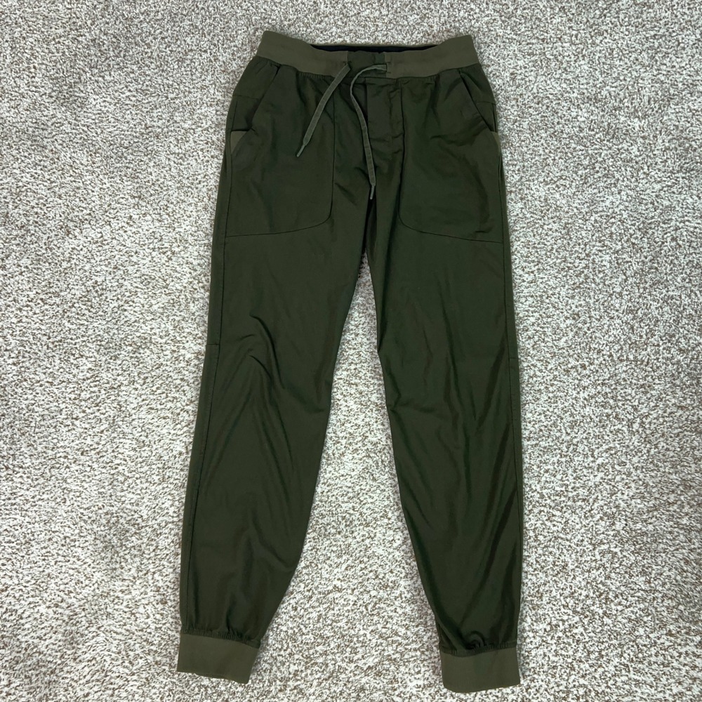 Lululemon Pants Mens Medium Green ABC Warpstreme Joggers Workout Gym Casual Logo